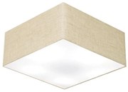 Plafon Quadrado Md-3053 Cúpula em Tecido 21/60x60cm Rústico Bege - Bivolt