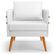 Kit 02 Poltronas Mari Corino Pés Palito Castanho D03 - D'Rossi - Branco