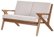 Sofá Oslo Assento Cru Estrutura Madeira Mel 117cm - 51202 Sun House