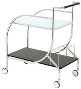 Carrinho Bar Solano Cromado com Vidro Liso - 17471 Sun House