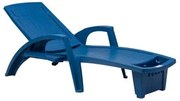 Espreguiçadeira Sole Reclinável Azul Anil em Polipropileno com Proteção UV Pisani