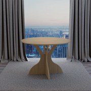 Mesa de Jantar Redonda Isabelle Carvalho 105 cm - D'Rossi