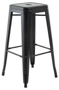 Banqueta Alta Iron Preto Base Metálica R02 - D'Rossi