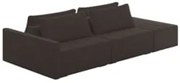 Sofá Ilha Modular com Puff para Sala Living 232cm Georgia Z08 Veludo M