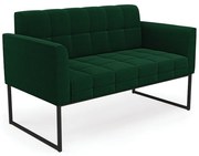 Sofá Namoradeira 2 Lugares Industrial Preto Elisa Bouclê D03 - D'Rossi  - Verde