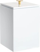 Lixeira de Piso Resina Branco - Gold  Gold