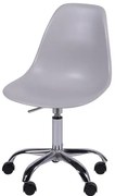 Cadeira Eames com Rodizio Polipropileno Cinza - 24127 Sun House