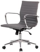Cadeira Sevilha Eames Baixa PU Cinza Base Cromada 98cm - 62976 Sun House