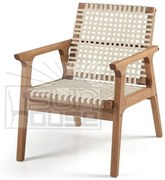 Poltrona Fixa Trama Stain Jatoba Corda Nautica Areia - 64384 Sun House