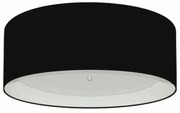 Plafon Cilíndrico Md-3008 Cúpula em Duplo Tecido 60x25cm Preto / Branco - Bivolt