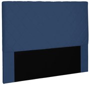 Cabeceira Cama Box Casal King 195cm Esmeralda Suede Azul Marinho - Sheep Estofados - Azul