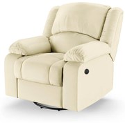 Poltrona do Papai Reclinável Melim Glider Giratória USB Sintético PU F FH1 - D'Rossi - Bege