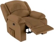 Poltrona do Papai Reclinável Pietra Zero Wall FH9 PU Caramelo - Mpozen