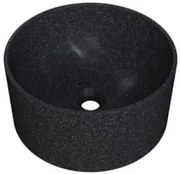 Cuba Pia Para Banheiro Redonda 30cm Celine C08 Preto Granit - Mpozenat