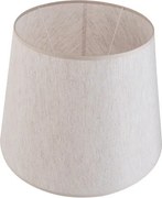 Cupula Tecido Rustico Bege Boca Larga 36,5Cm