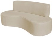 Sofá Curvo 2 Lugares Amsterdã 140cm Suede