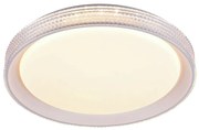 Plafon Elegance Redondo Ø50X08Cm Led 36W 3000K Bivolt Acrílico Cristal...