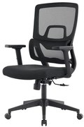 Cadeira Chelsea Diretor Tela Preta Base de Nylon com Rodizio - 76617 Sun House