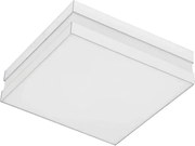 Plafon Sobrepor Aluminio Acrilico Branco Espelhado 26Cm
