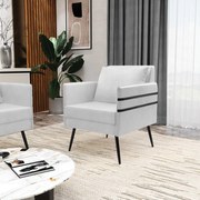 Kit 02 Poltronas Mari Corano Pés Palito de Ferro Preto D03 - D'Rossi - Branco