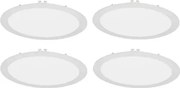 Kit 4 Plafons Led Embutir Redondo 24W Branco Yamamura
