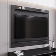 Painel para TV Suspenso 50 Pol 120cm 2 Prateleiras Mercy M12 - D'Rossi - Preto