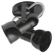 Spot B2 Simples Copinho Para 2x E27 Led Bulbo Preto - Bivolt