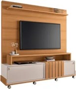 Estante Painel Para TV 65 Pol 180cm 2 Portas Cloe H01 Off White/Cinamo