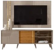 Rack Com Painel Para TV Até 65 Pol. Cronos Fendi/Naturale - Madetec