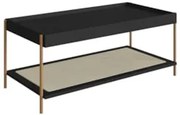 Mesa de Centro Para Sala Pé Metal Arlo A10 Nero/Dourado - Mpozenato