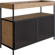 Balcão Buffet Para Sala de Jantar 2 Portas Pés Metálicos York Vermont/