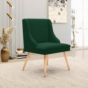 Cadeira Sala de Jantar Pé Palito Natural kit 2 Liz Bouclê D03 - D'Rossi - Verde