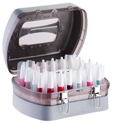 Maleta P/ 34 Esmaltes Profissional C/ Porta Acetona Cinza - Dompel