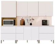 Armário de Cozinha CP03 Com Tampo 120cm Minsk Z06 Branco/Soft - Mpozen