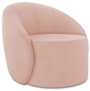 Poltrona Decorativa Orgânica Lua Veludo D03 - D'Rossi - Rose