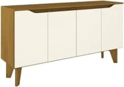 Buffet Para Sala De Jantar 04 Portas Quartzo Nature/Off White - Henn