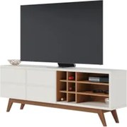 Rack para Sala Bancada de TV 70 Pol. 180cm Norena C05 Off White Matte/