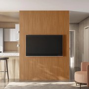 Painel Decorativo Ripado para Parede Mahalo 180x250 MDP Nature G77 - Gran Belo