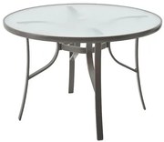 Mesa Jantar Botafogo Vidro Temperado Base Amêndoa 107cm - 54850 Sun House