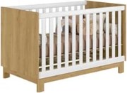 Berço Americano Mini Cama Slim Q Encanto Freijó/Branco - Qmovi