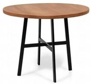 Mesa de Jantar Ethos Tampo Mel Base Preta 90cm - 62504 Sun House