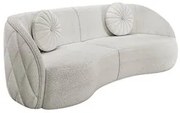 Sofá Decorativo com Almofadas 3 Lugares 240cm Tressê Zion M22 Boucle B