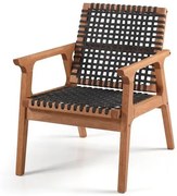 Poltrona Fixa Trama Stain Jatoba Corda Nautica Preta - 60376 Sun House
