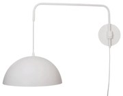 Arandela Yoná 32X65,7X40,9Cm 1Xe27 Braço Haste E Cúpula Alumínio - Usi... (BT - Branco Texturizado)