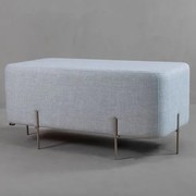 Puff Beagle Retangular Trama Nuvem Base Champagne - 78262 Sun House