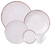 Aparelho de Jantar Tramontina Rústico Marrom Porcelana 20 Peças