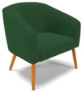 Cadeira Sala de Jantar Pé Palito Castanho Stella Veludo D03 - D'Rossi - Verde