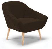Poltrona Giovana Suede Pés Palito Natural D03 - D'Rossi - Marrom