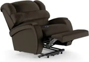 Poltrona do Papai Reclinável Kalie Elevação Lift Elétrico FH9 PU Marro
