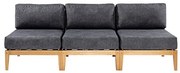 Sofa 03 Lugares Sem Braco Cannes Preto Mel - 72404 Sun House